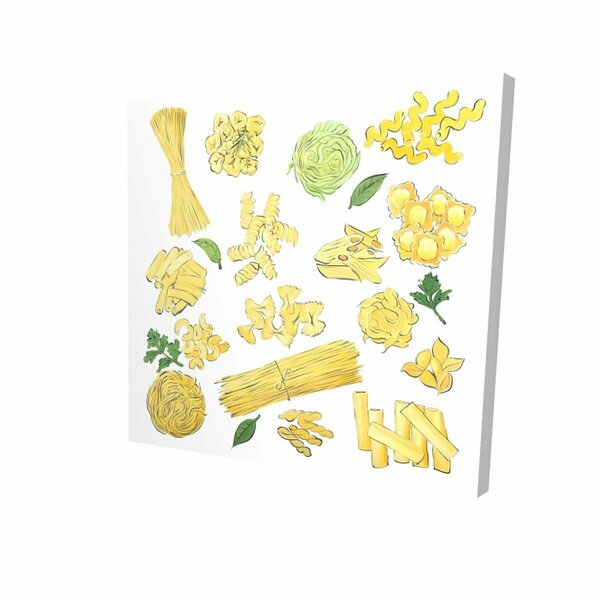 Fondo 16 x 16 in. Various Kind of Pasta-Print on Canvas FO2788841